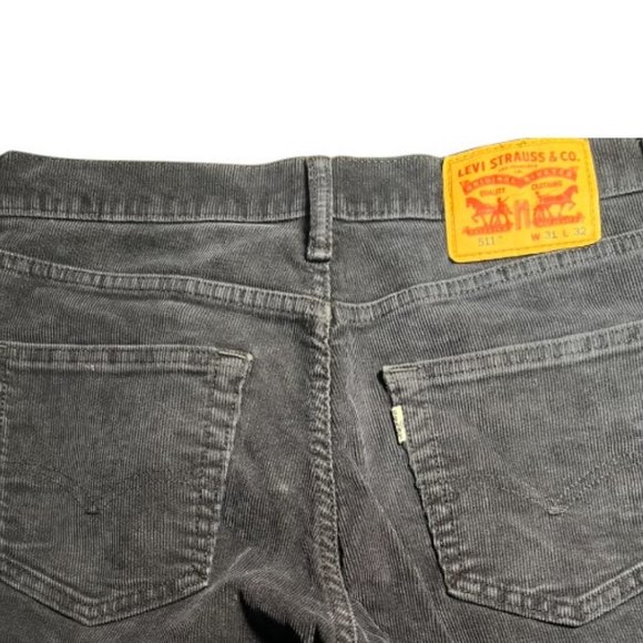 Levi's 511 grey corduroy pants size 31 - Picture 5 of 5